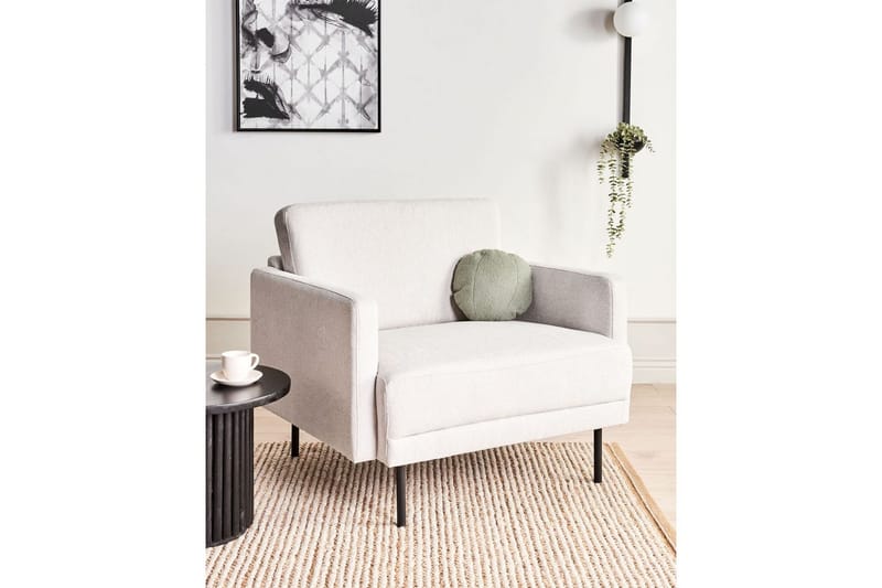 Lænestol Breda - Beige, sort - Møbler - Stole & lænestole - Lænestole