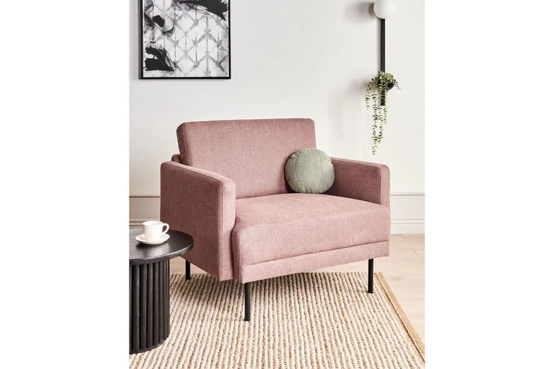 Lænestol Breda - Rosa, Sort - Møbler - Stole & lænestole - Lænestole