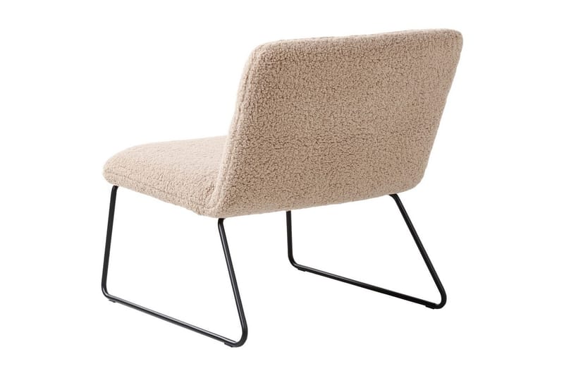 Lænestol Cotulla - Beige, sort/Bouclé, Beige, sort/bouclé - Møbler - Stole & lænestole - Lænestole