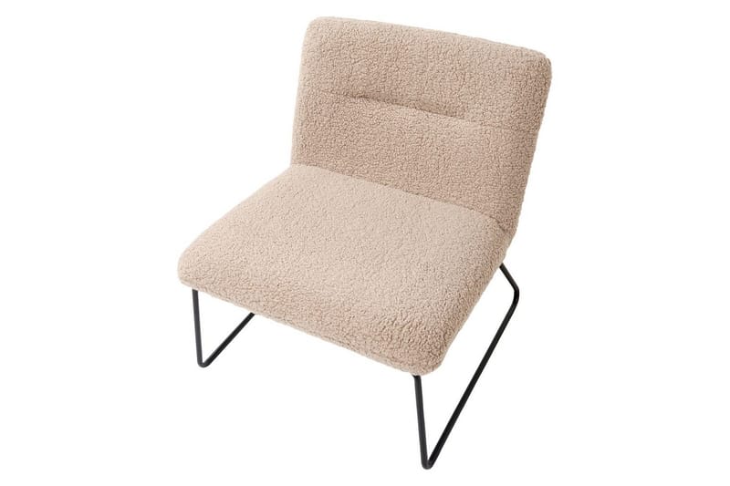 Lænestol Cotulla - Beige, sort/Bouclé, Beige, sort/bouclé - Møbler - Stole & lænestole - Lænestole