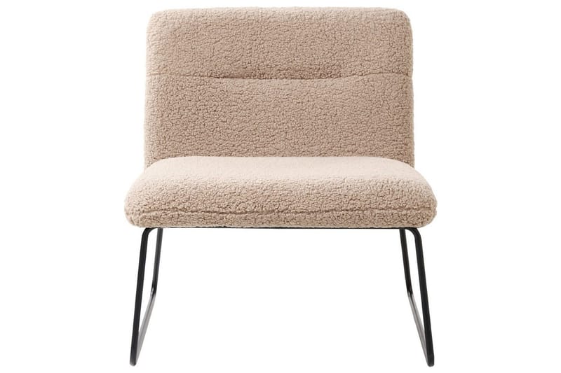 Lænestol Cotulla - Beige, sort/Bouclé, Beige, sort/bouclé - Møbler - Stole & lænestole - Lænestole