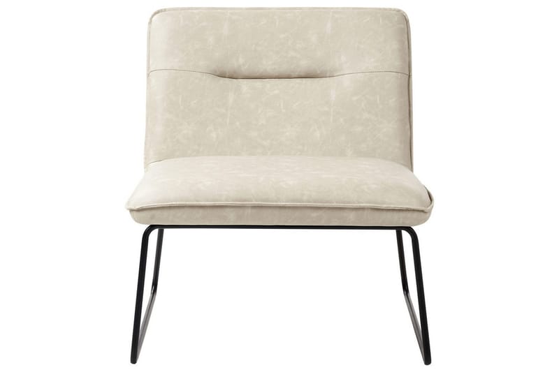 Lænestol Cotulla - Beige/Kunstlæder, Beige/kunstå læder - Møbler - Stole & lænestole - Lænestole