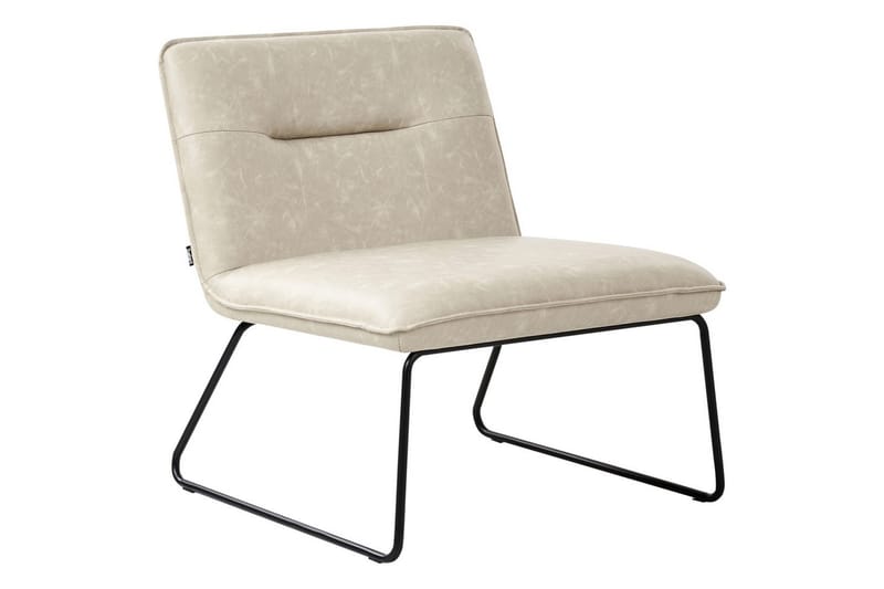 Lænestol Cotulla - Beige/Kunstlæder, Beige/kunstå læder - Møbler - Stole & lænestole - Lænestole