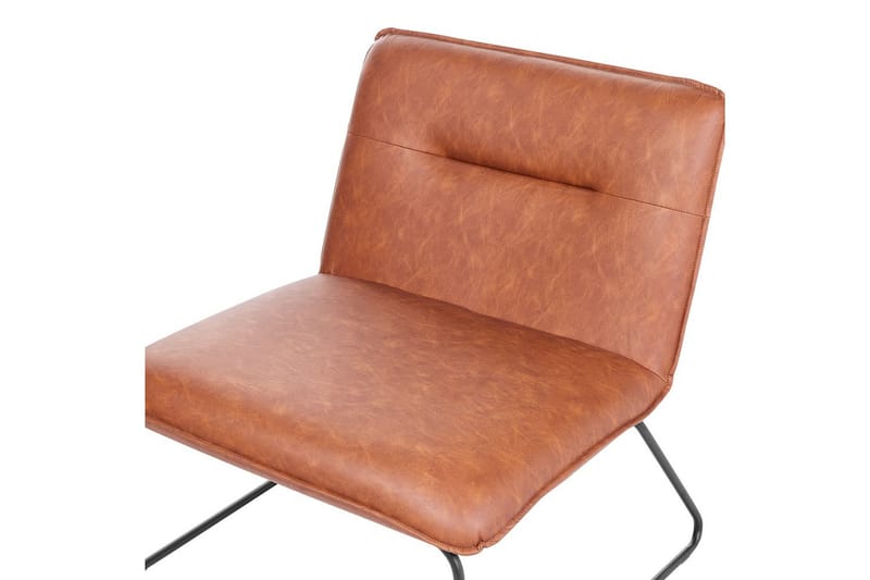 Lænestol Cotulla - Brun/Kunstlæder - Møbler - Stole & lænestole - Lænestole