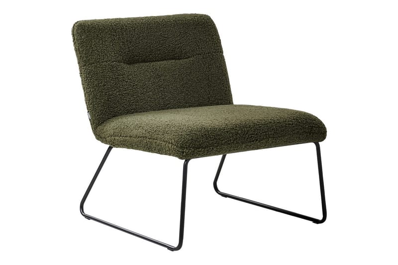 Lænestol Cotulla - Grøn, sort/bouclé, Grøn, sort/Bouclé - Møbler - Stole & lænestole - Lænestole