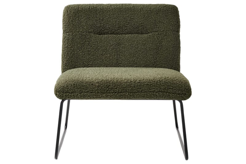 Lænestol Cotulla - Grøn, sort/bouclé, Grøn, sort/Bouclé - Møbler - Stole & lænestole - Lænestole