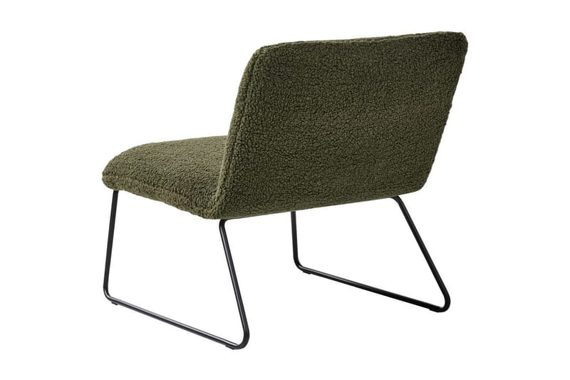 Lænestol Cotulla - Grøn, sort/bouclé, Grøn, sort/Bouclé - Møbler - Stole & lænestole - Lænestole