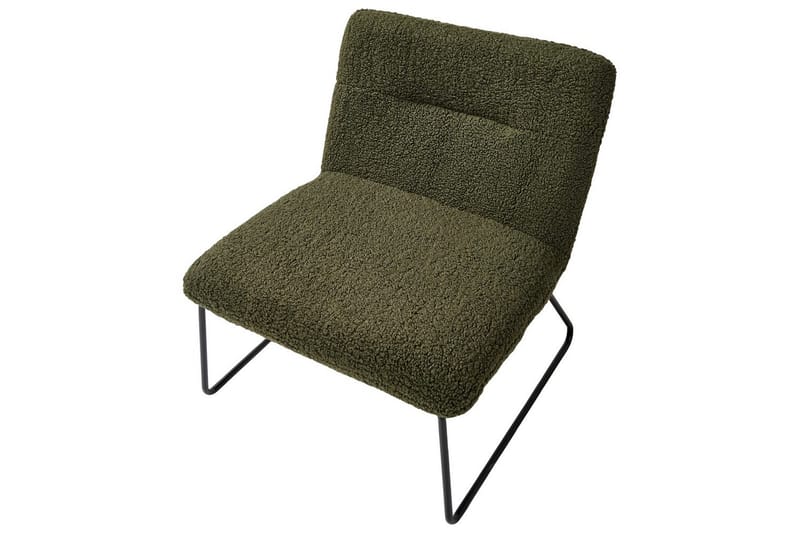 Lænestol Cotulla - Grøn, sort/bouclé, Grøn, sort/Bouclé - Møbler - Stole & lænestole - Lænestole
