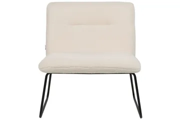 Lænestol Cotulla - Hvid, Sort/Bouclé, Hvid, Sort/bouclé - Møbler - Stole & lænestole - Lænestole