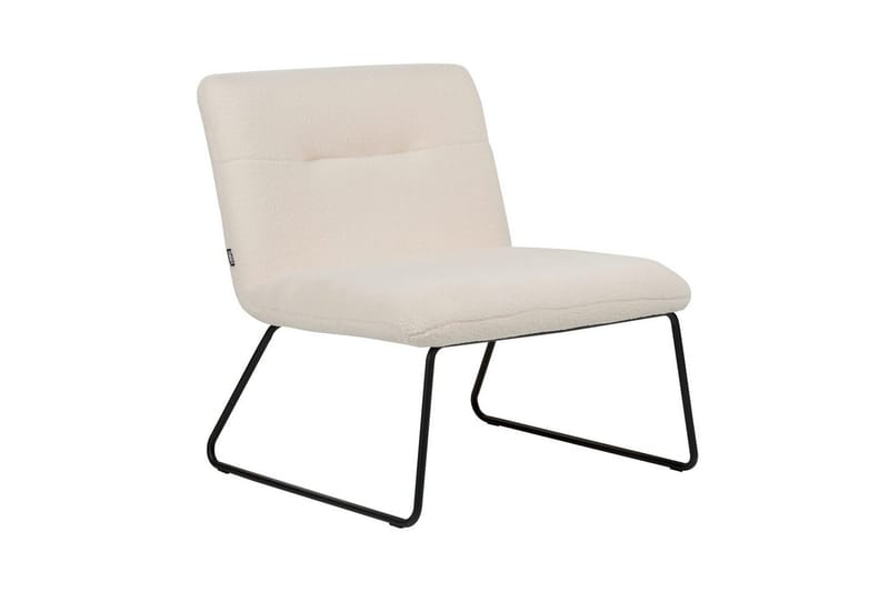 Lænestol Cotulla - Hvid, Sort/Bouclé, Hvid, Sort/bouclé - Møbler - Stole & lænestole - Lænestole