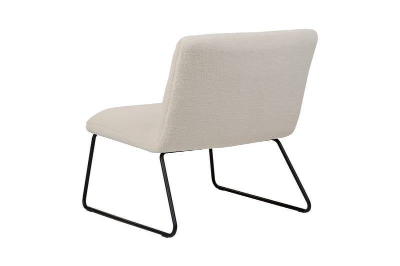 Lænestol Cotulla - Hvid, Sort/Bouclé, Hvid, Sort/bouclé - Møbler - Stole & lænestole - Lænestole