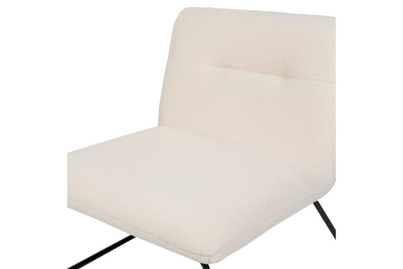 Lænestol Cotulla - Hvid, Sort/Bouclé, Hvid, Sort/bouclé - Møbler - Stole & lænestole - Lænestole