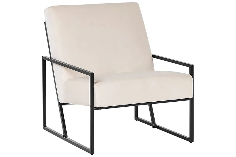 Lænestol Delary, Beige, sort