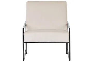 Lænestol Delary - Beige, sort - Møbler - Stole & lænestole - Lænestole