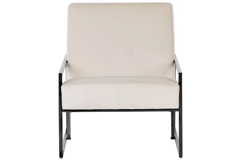 Lænestol Delary - Beige, sort - Møbler - Stole & lænestole - Lænestole