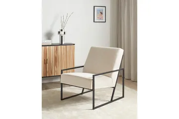 Lænestol Delary - Beige, sort - Møbler - Stole & lænestole - Lænestole