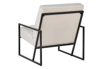 Lænestol Delary - Beige, sort - Møbler - Stole & lænestole - Lænestole