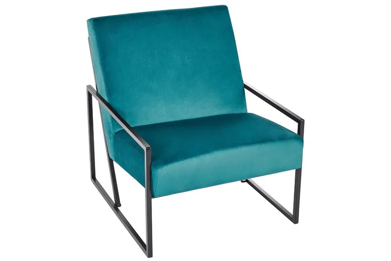 Lænestol Delary - Blå, sort - Møbler - Stole & lænestole - Lænestole