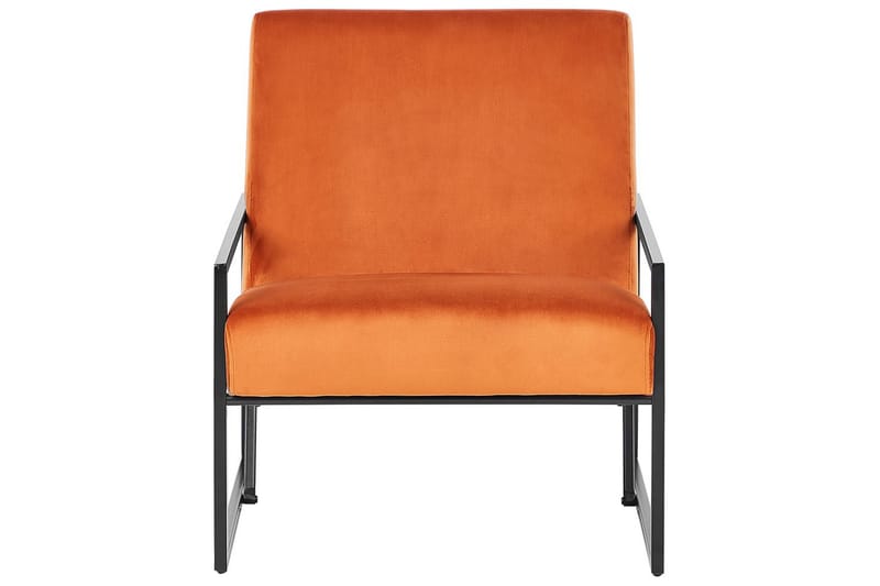 Lænestol Delary - Orange, sort - Møbler - Stole & lænestole - Lænestole