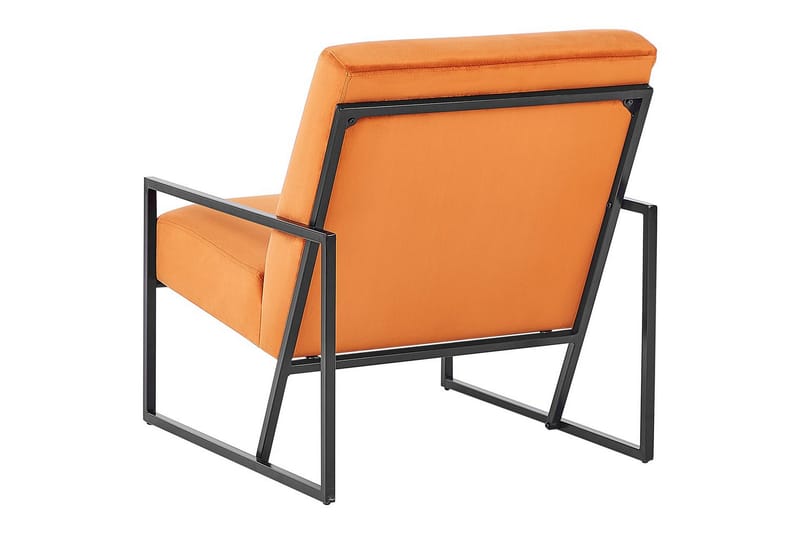 Lænestol Delary - Orange, sort - Møbler - Stole & lænestole - Lænestole