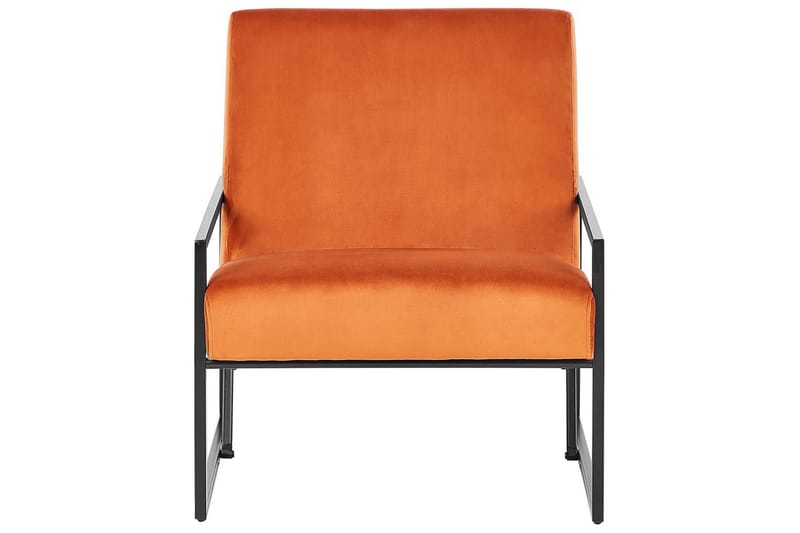Lænestol Delary - Orange, sort - Møbler - Stole & lænestole - Lænestole