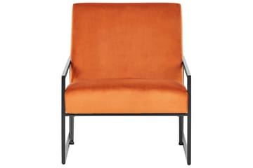 Lænestol Delary - Orange, sort - Møbler - Stole & lænestole - Lænestole