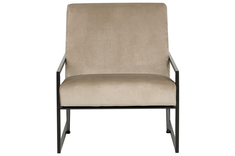 Lænestol Delary - Taupe, sort - Møbler - Stole & lænestole - Lænestole