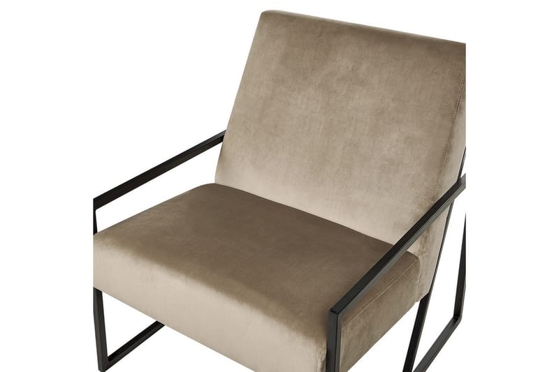 Lænestol Delary - Taupe, sort - Møbler - Stole & lænestole - Lænestole