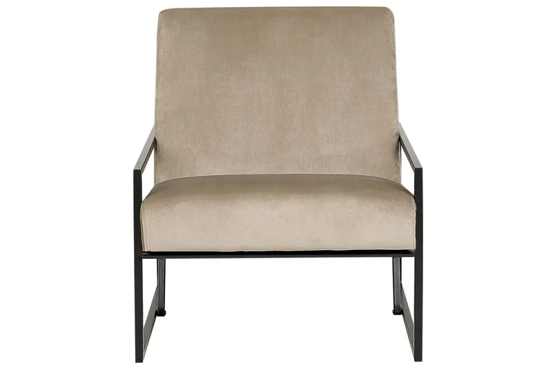 Lænestol Delary - Taupe, sort - Møbler - Stole & lænestole - Lænestole