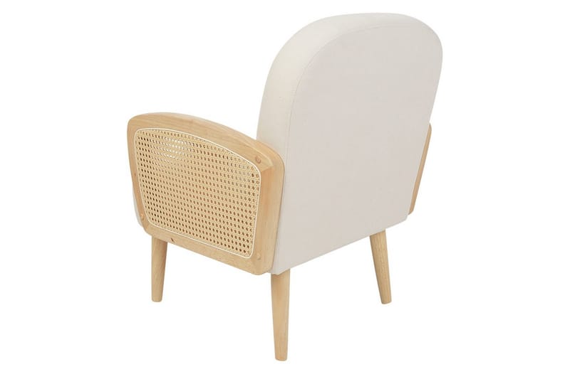 Lænestol Dvenberg - Beige, lyst træ - Møbler - Stole & lænestole - Lænestole