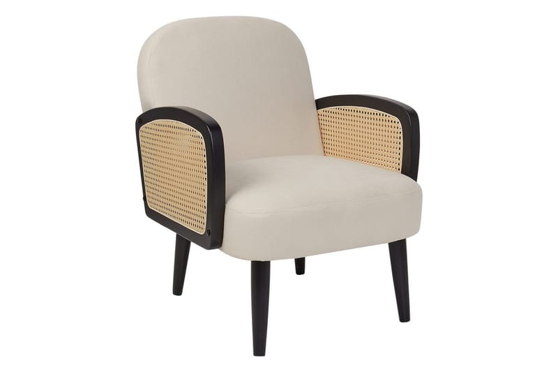 Lænestol Dvenberg, Beige, sort, lyst træ