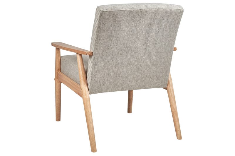 Lænestol Esrum Grå/lyst træ, Polyester - Grå/lyst træ, Polyester - Møbler - Stole & lænestole - Lænestole