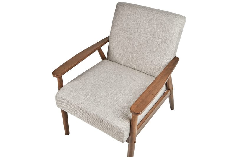 Lænestol Esrum Grå/mørkt træ, Polyester - Grå/mørkt træ, Polyester - Møbler - Stole & lænestole - Lænestole
