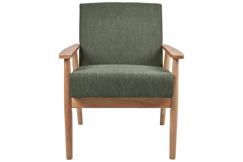 Lænestol Esrum Grønt/lyst træ, Polyester - Grønt/lyst træ, Polyester - Møbler - Stole & lænestole - Lænestole