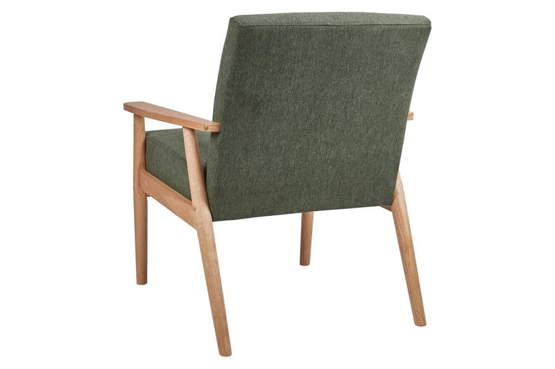 Lænestol Esrum Grønt/lyst træ, Polyester - Grønt/lyst træ, Polyester - Møbler - Stole & lænestole - Lænestole