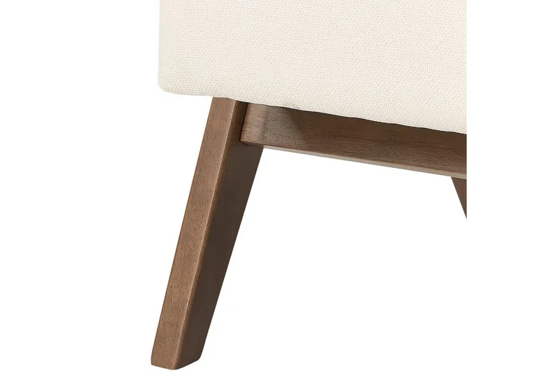 Lænestol Evje - Beige, mørkt træ - Møbler - Stole & lænestole - Lænestole