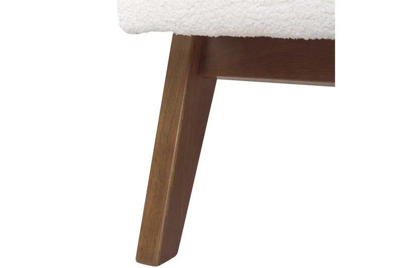 Lænestol Evje - Hvid, mørkt træ - Møbler - Stole & lænestole - Lænestole