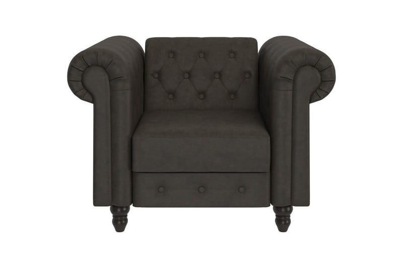 Lænestol Felix Antracit, Mikrofiber/Træ/Metal - Antracit, Mikrofiber/Træ/Metal - Møbler - Stole & lænestole - Lænestole