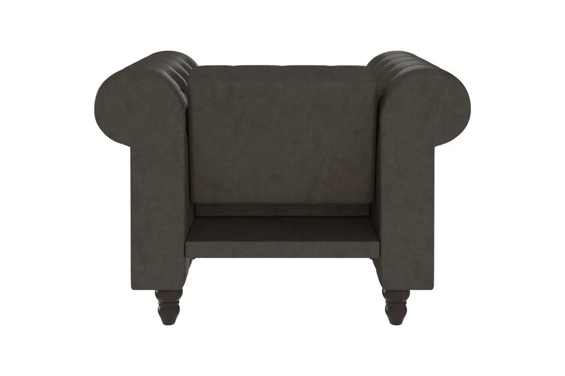 Lænestol Felix Antracit, Mikrofiber/Træ/Metal - Antracit, Mikrofiber/Træ/Metal - Møbler - Stole & lænestole - Lænestole