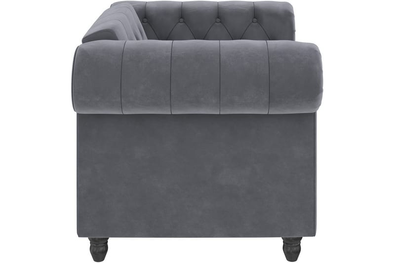 Lænestol Felix Antracit, Velour/Træ/Metal - Antracit, Velour/Træ/Metal - Møbler - Stole & lænestole - Lænestole