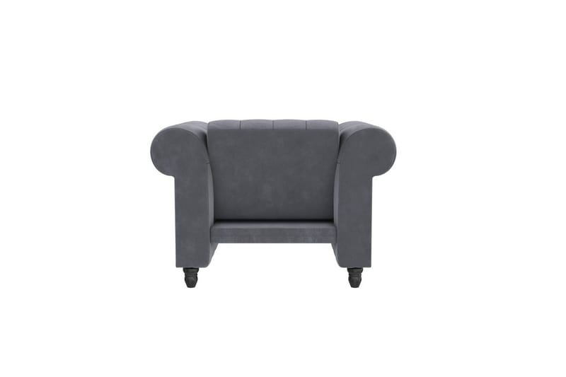 Lænestol Felix Antracit, Velour/Træ/Metal - Antracit, Velour/Træ/Metal - Møbler - Stole & lænestole - Lænestole