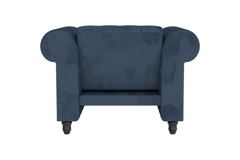 Lænestol Felix Blå, Velour/Træ/Metal - Blå, Velour/Træ/Metal - Møbler - Stole & lænestole - Lænestole