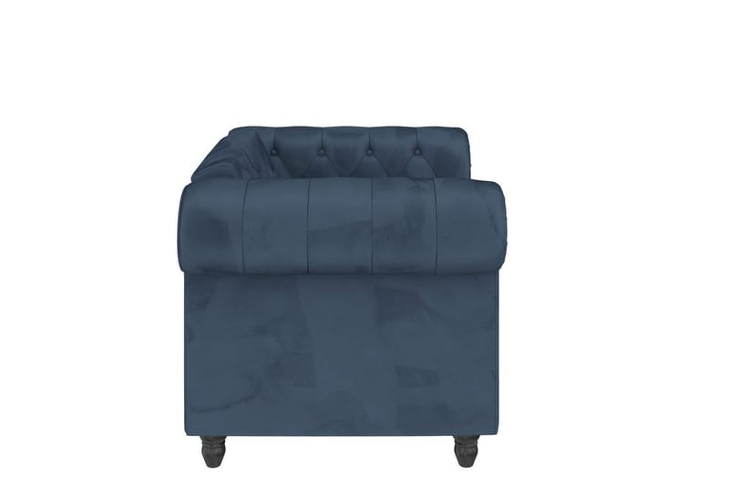 Lænestol Felix Blå, Velour/Træ/Metal - Blå, Velour/Træ/Metal - Møbler - Stole & lænestole - Lænestole