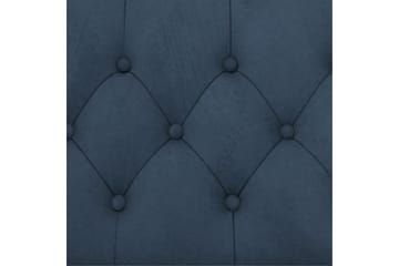 Lænestol Felix Blå, Velour/Træ/Metal - Blå, Velour/Træ/Metal - Møbler - Stole & lænestole - Lænestole - Chesterfield lænestole