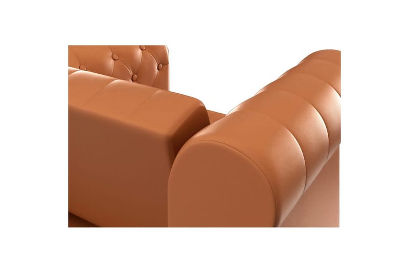 Lænestol Felix Cognac, PU/Træ/Metal - Cognac, PU/Træ/Metal - Møbler - Stole & lænestole - Lænestole