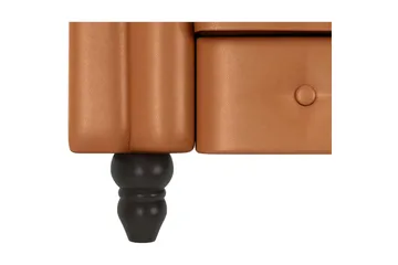 Lænestol Felix Cognac, PU/Træ/Metal - Cognac, PU/Træ/Metal - Møbler - Stole & lænestole - Lænestole - Chesterfield lænestole