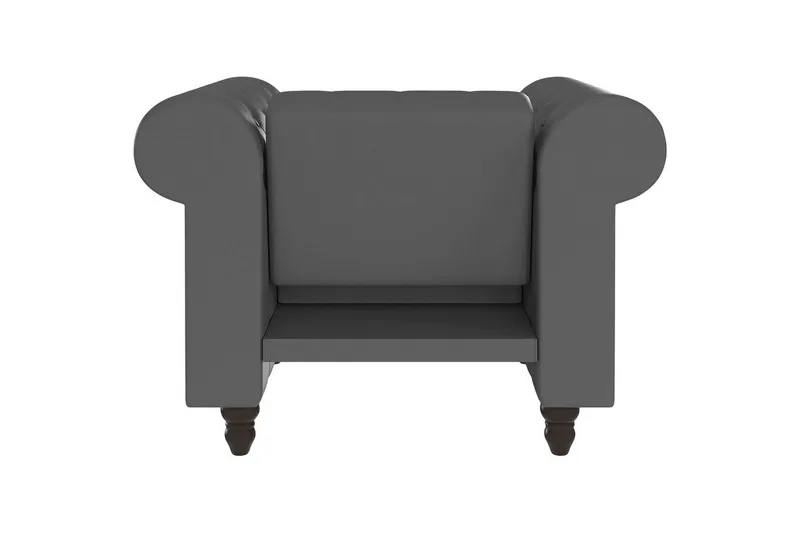 Lænestol Felix Grå, PU/Træ/Metal - Grå, PU/Træ/Metal - Møbler - Stole & lænestole - Lænestole