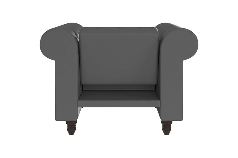 Lænestol Felix Grå, PU/Træ/Metal - Grå, PU/Træ/Metal - Møbler - Stole & lænestole - Lænestole