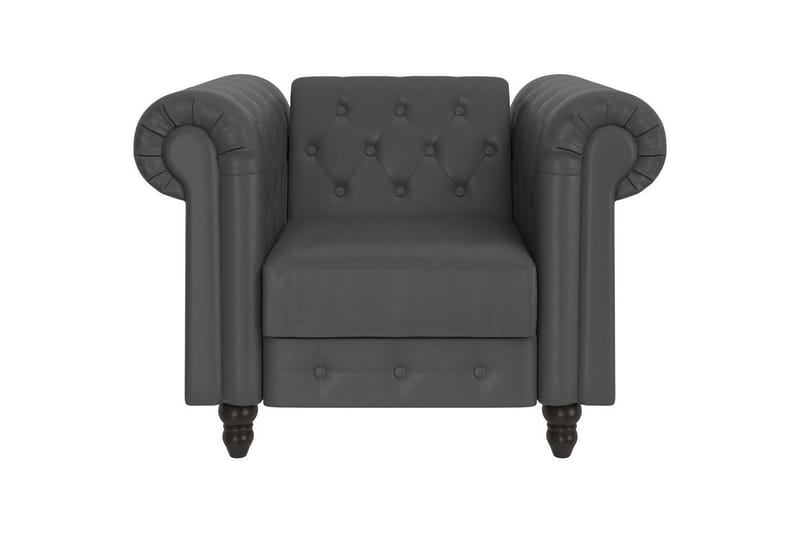 Lænestol Felix Grå, PU/Træ/Metal - Grå, PU/Træ/Metal - Møbler - Stole & lænestole - Lænestole