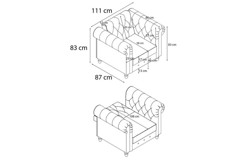 Lænestol Felix II Creme - Creme - Møbler - Stole & lænestole - Lænestole